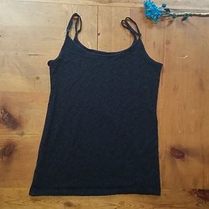 LOFT BLUE LACE TANK TOP - SMALL